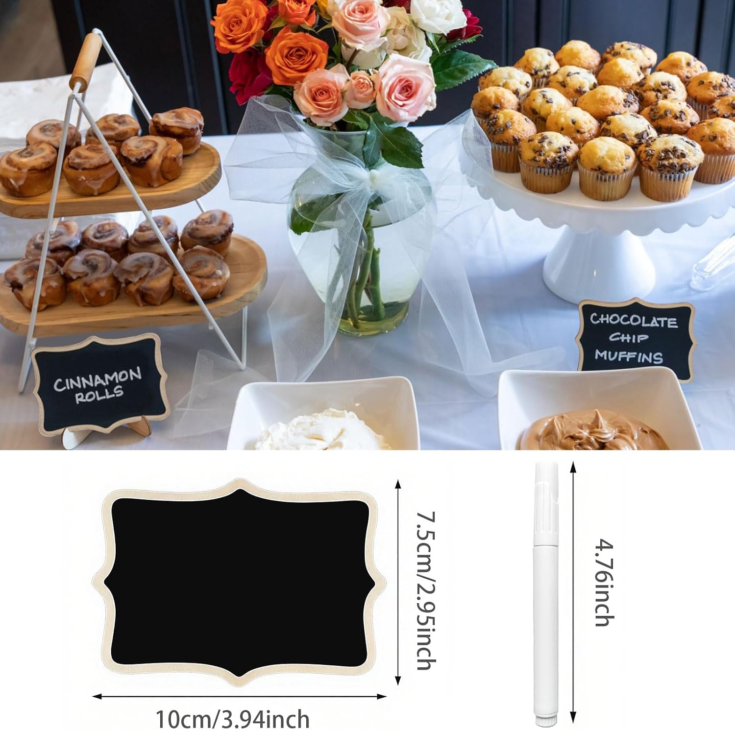Bayfurui Mini Chalkboard Signs - Hình 3