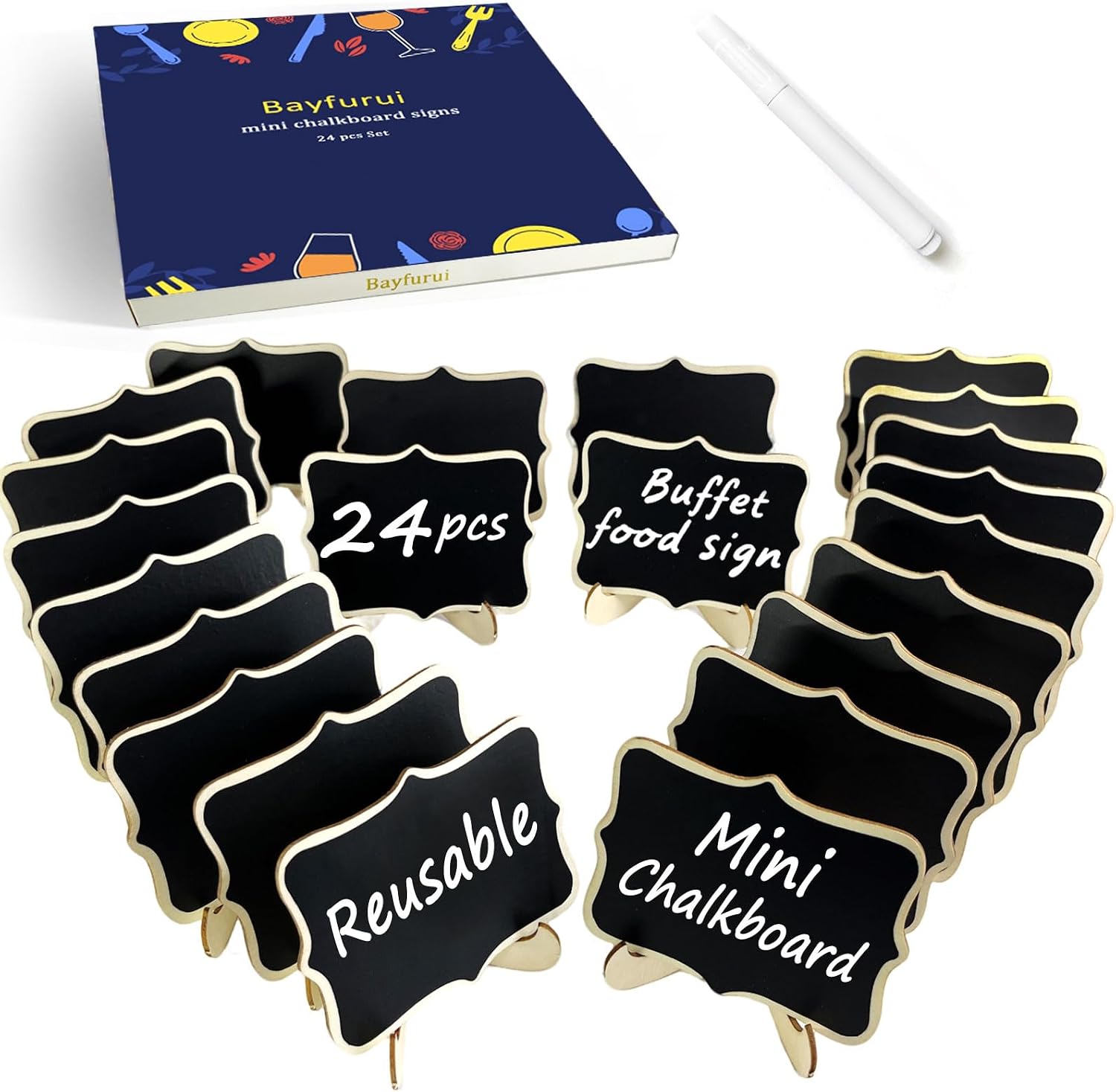 Bayfurui Mini Chalkboard Signs - Hình 7