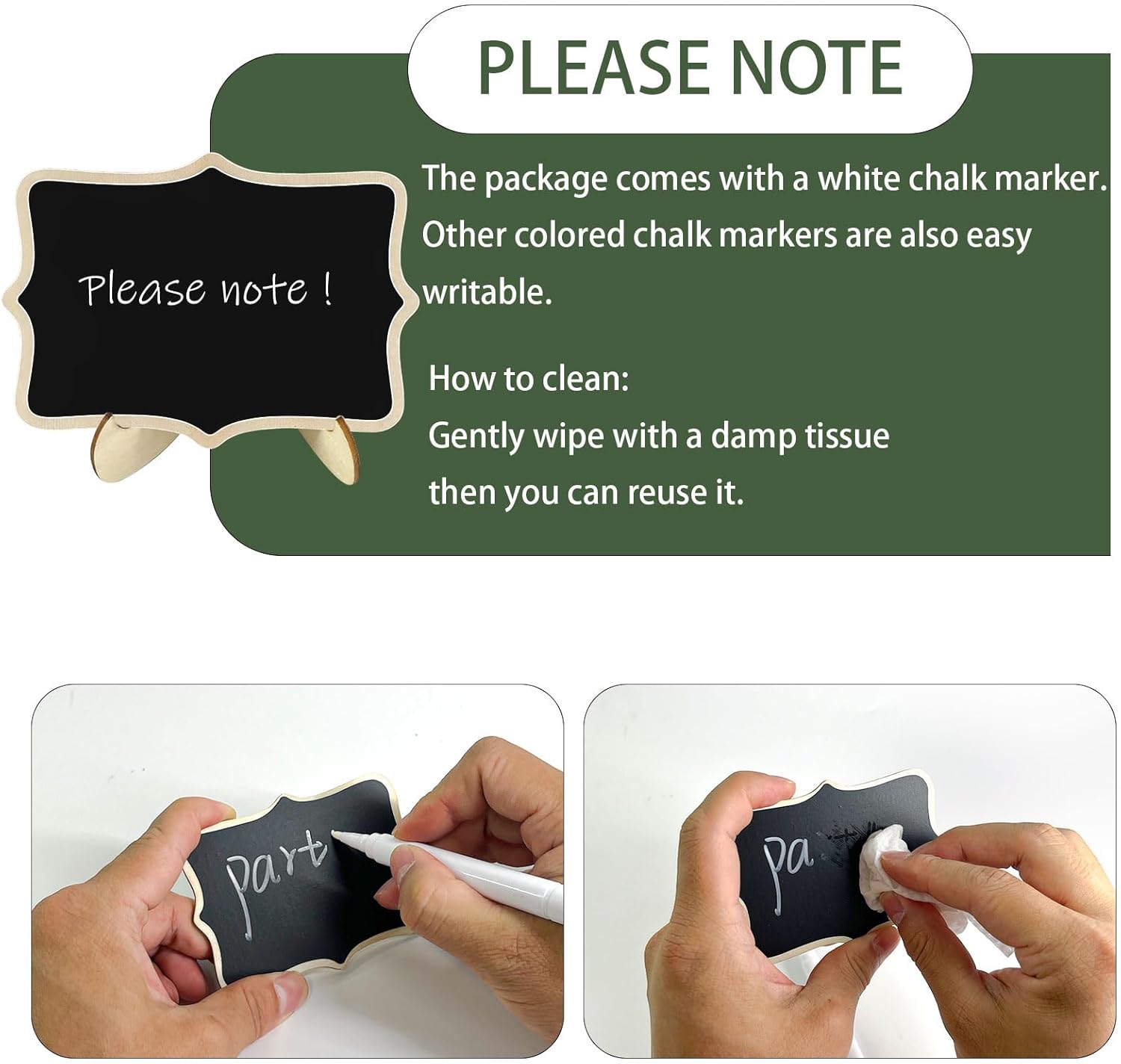 Bayfurui Mini Chalkboard Signs - Hình 5