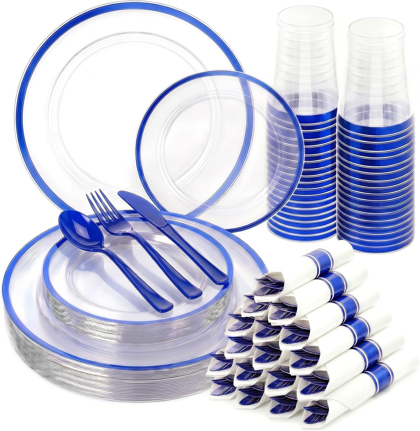 Elegant Red Rim Dinnerware Set - Hình 13