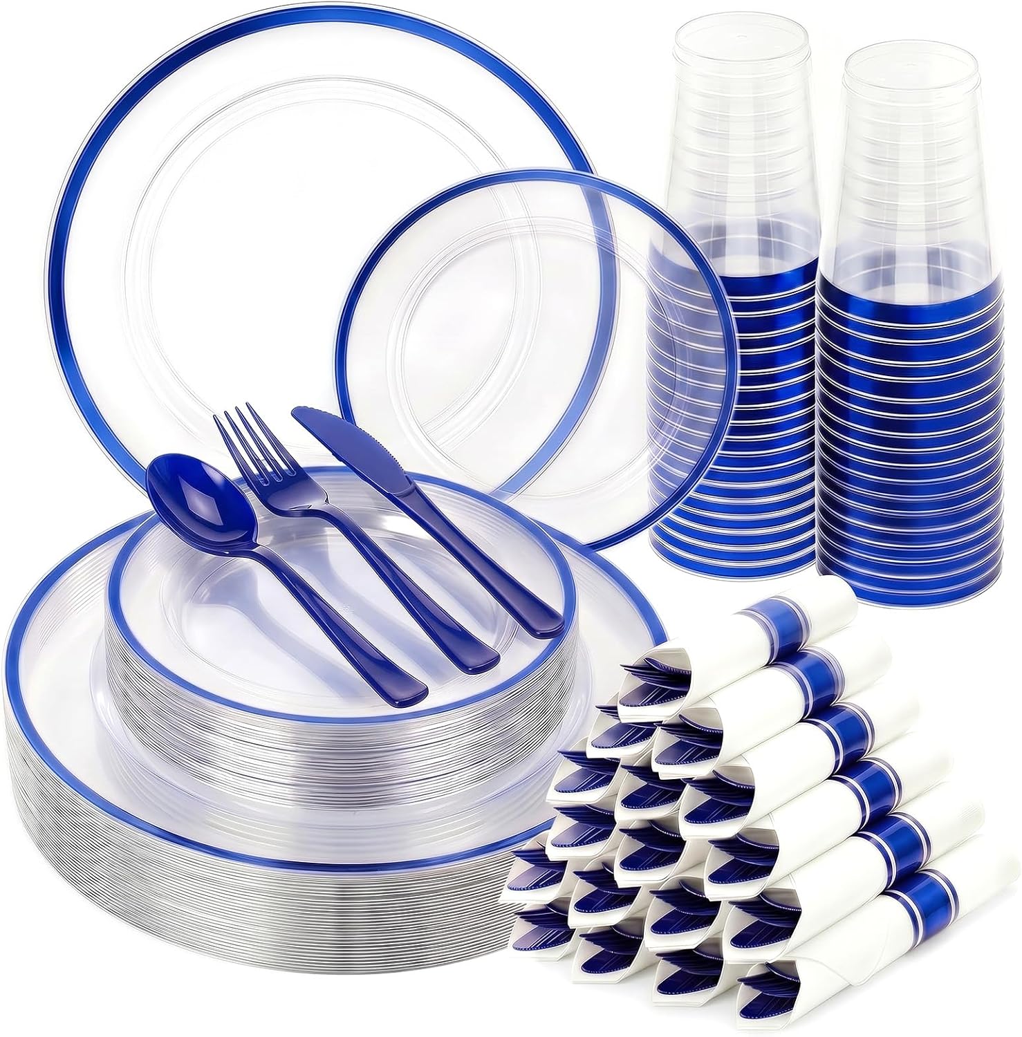 Elegant Red Rim Dinnerware Set - Hình 14