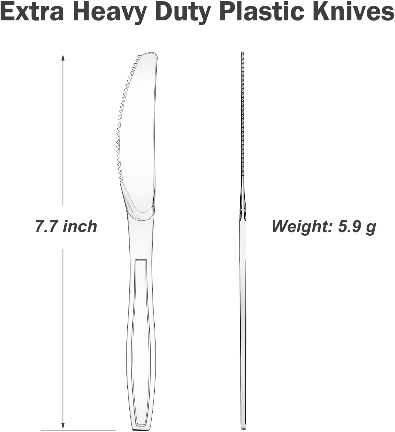 Dealusy Clear Extra Heavy Duty Knives - Hình 3