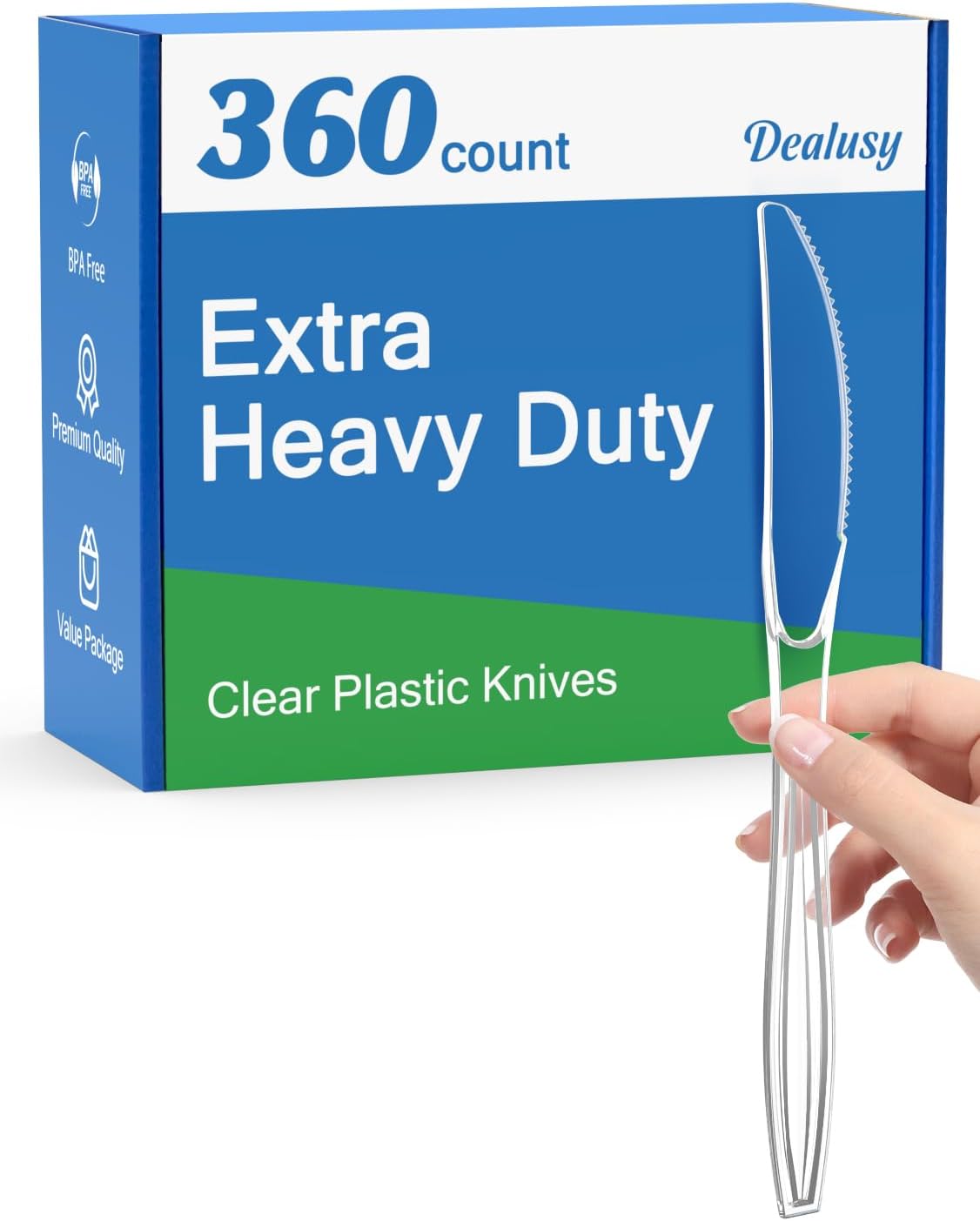 Dealusy Clear Extra Heavy Duty Knives