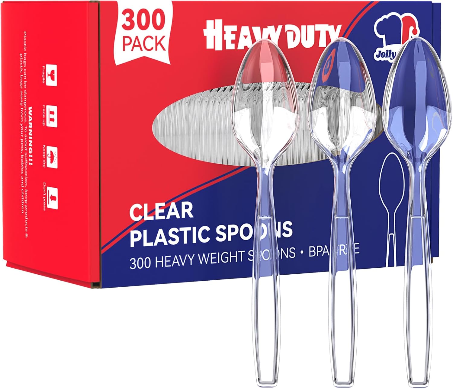 Jolly Chef Heavy-Duty Clear Cutlery - Hình 10