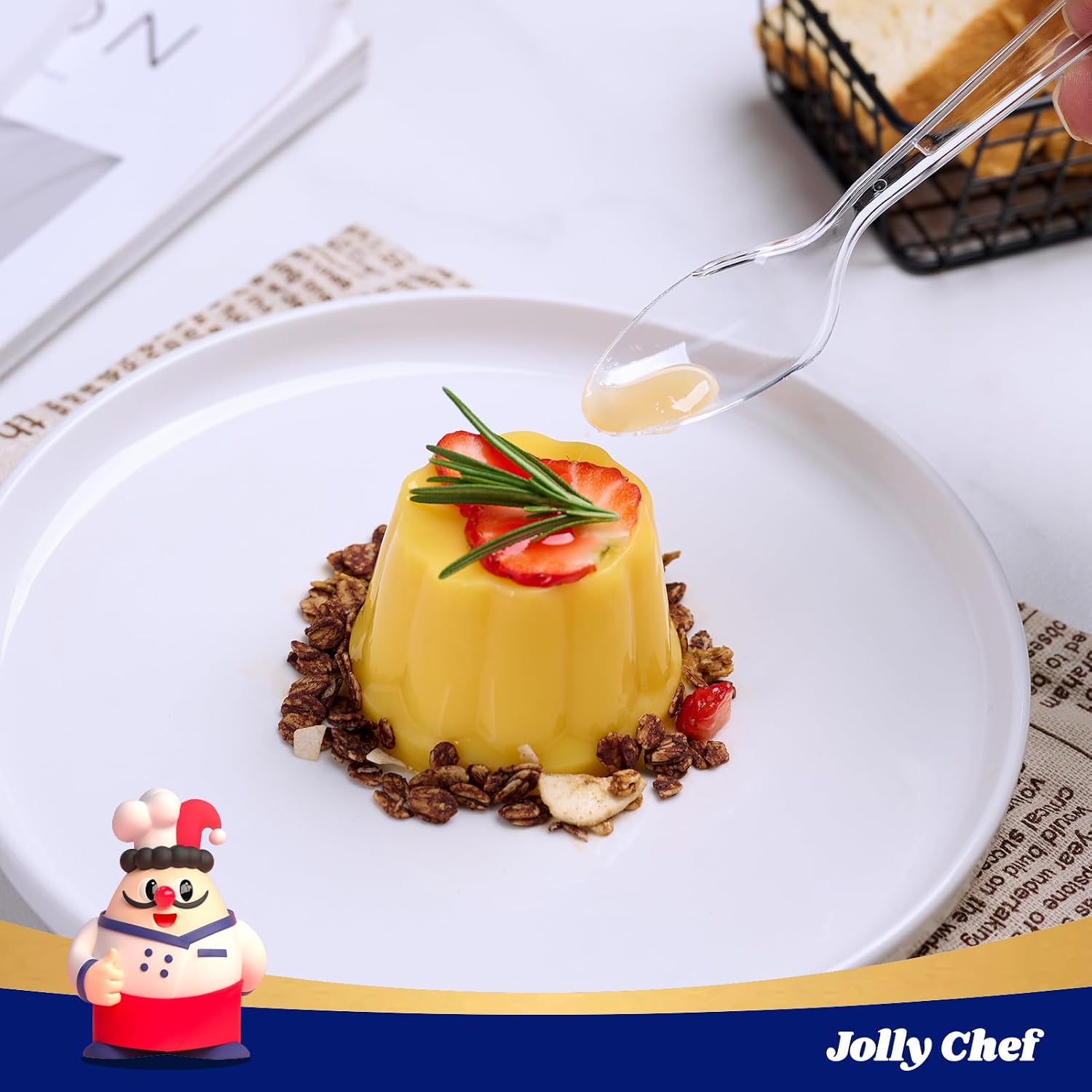 Jolly Chef Heavy-Duty Clear Cutlery - Hình 6
