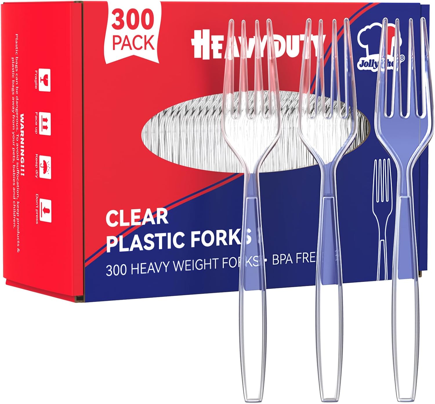 Jolly Chef Heavy-Duty Clear Cutlery - Hình 12