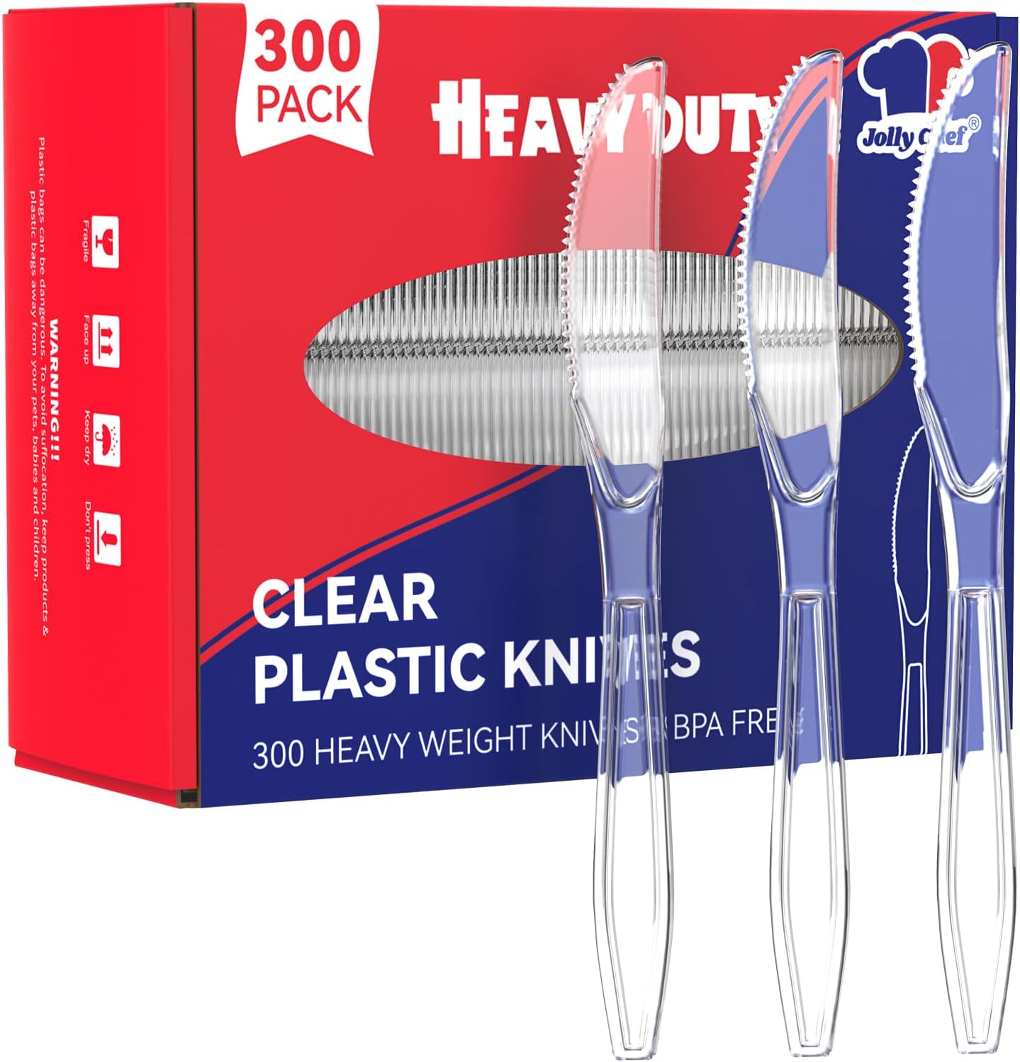 Jolly Chef Heavy-Duty Clear Cutlery - Hình 11