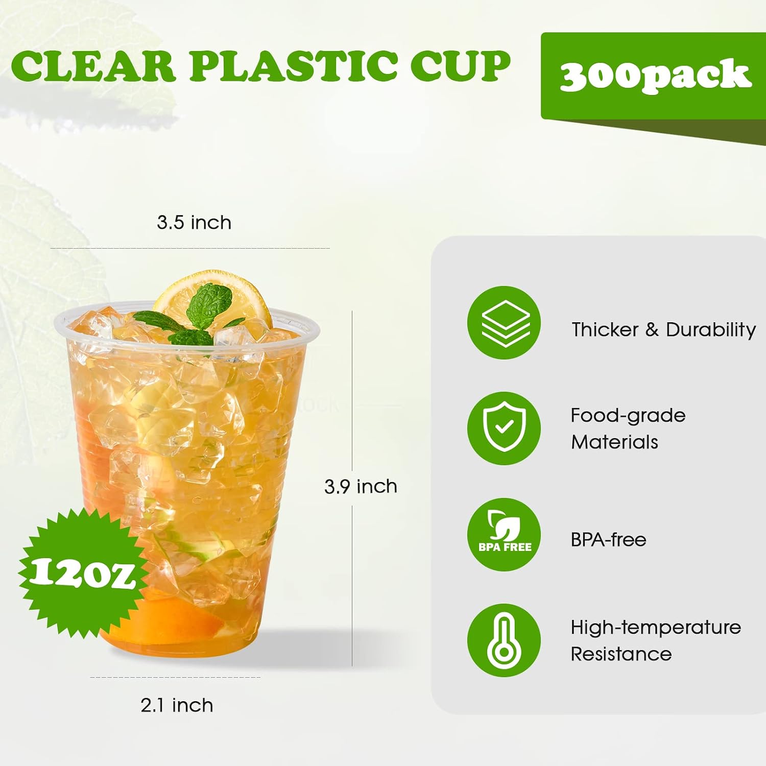 Clear 12oz Disposable Plastic Cups - Hình 3
